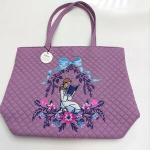 Vera Bradley Disney Literary Belle Embroidered Large Vera Tote NWT